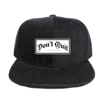 BLACK CORDUROY SNAPBACK