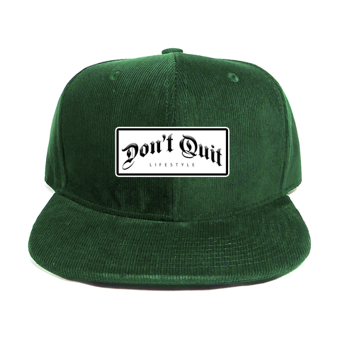 DARK GREEN CORDUROY SNAPBACK